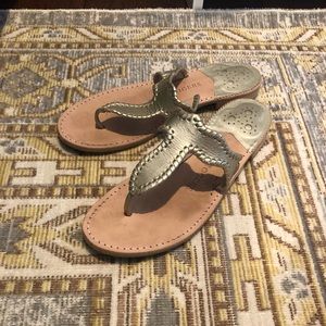 Jack Rogers gold sandals
